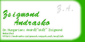 zsigmond andrasko business card